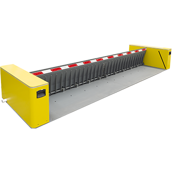 Road blocker surface mounted with built-in hydraulic pump