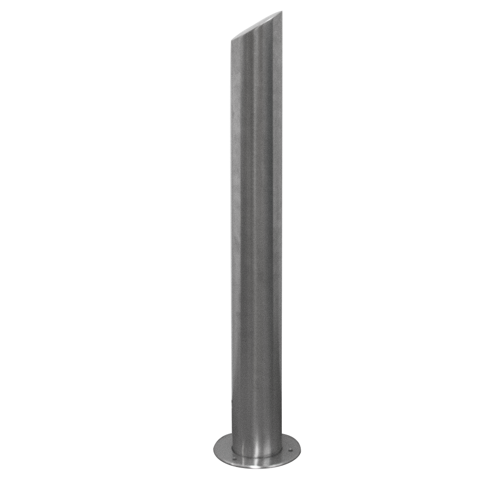 fixed design bollard with inclined top