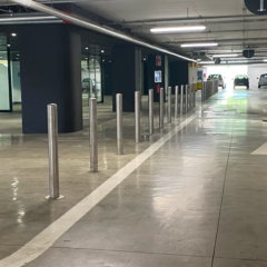 Design fixed bollard in a shopping mall