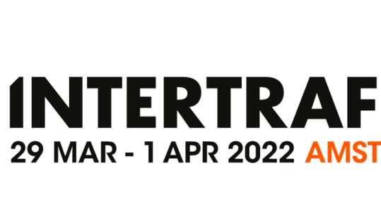 Banner per la fiera Intertraffic che si terrà ad Amsterdam dal 29 Marzo all'1 Aprile 2022