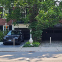 image of many stainless steel bollards E-GO installed to protect the residential places