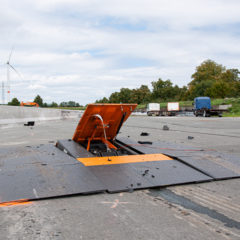 Immagine di Road blocker Mobile danneggiato in seguito al crash test IWA14