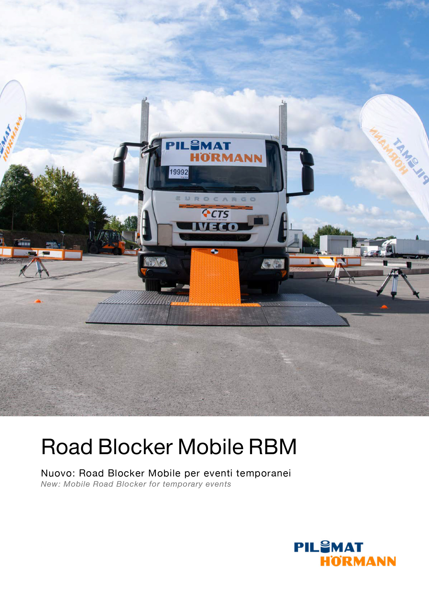 Immagine di copertina della brochure del Road blocker Mobile di Pilomat