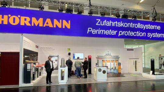 Hormann boothe that the trade fair BAU in Munich showing the Pilomat product range