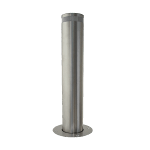 Image of an automatic bollard made of stainless steel